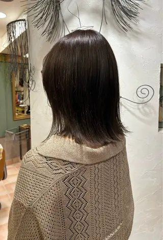 セミロング カラー 七彩 ななせのヘアスタイル