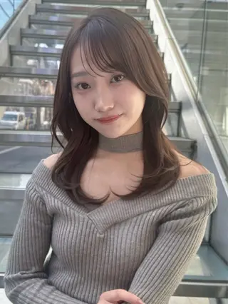 セミロング 🎀ゆうな/艶髪/ 透明感カラー🎀のヘアスタイル