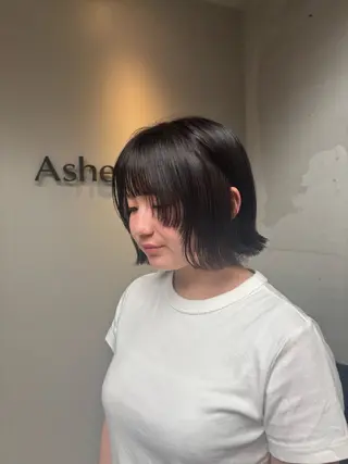 ミディアム Ashe　oleng所属・オモヤ ウタノのヘアスタイル