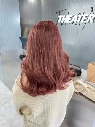 セミロング カラー ダブルカラー 韓国レイヤーKYONのヘアスタイル