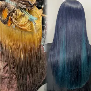 ロング カラー RIO🩶NEXT/ エクステ/ハイトーンのヘアスタイル