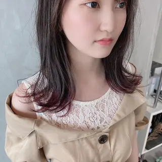 ミディアム カラー ヘアアレンジ stylist/蛯谷 珠里のヘアスタイル