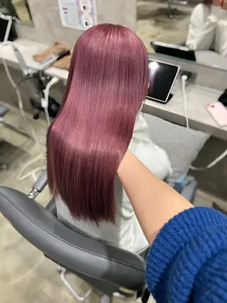 ロング カラー 新宿ハイトーン/ カットモデル/のりかのヘアスタイル