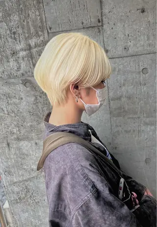 ショート ハイトーンNo.1✨ パーマ✨イマイタツヤのヘアスタイル