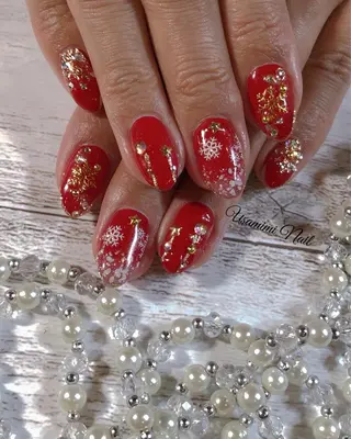 セミロング ネイル USAMiMi 🐰💕のネイルデザイン