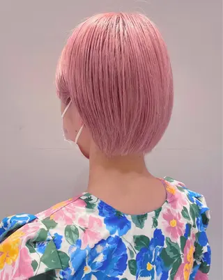 ショート カラー 💎小顔前髪&髪質 改善カラー💎片桐のヘアスタイル