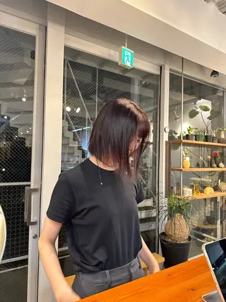 ミディアム カラー コミヤ ミズホのヘアスタイル