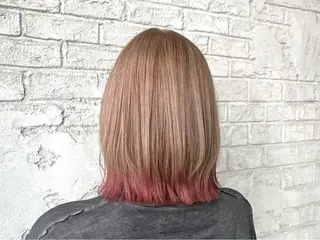 ミディアム 艶髪ブリーチカラー 💗manaka💗のヘアスタイル