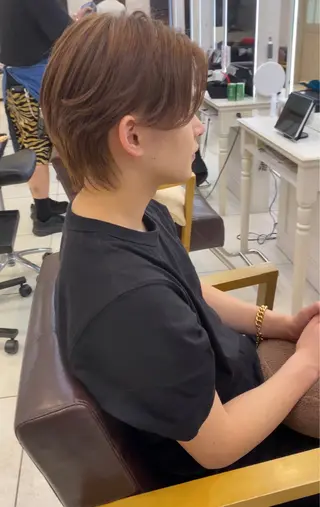 ショート 新宿/韓国レイヤー/ 顔まわり/メンズヘアのヘアスタイル