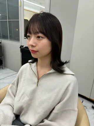 ミディアム 💖美髪矯正／透明感 カラー💖のぞみのヘアスタイル