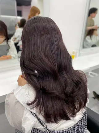 セミロング カラー ヘアアレンジ ダブルカラー特化💖 韓国ヘア💖りくのヘアスタイル