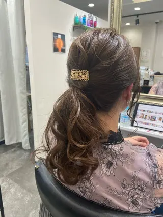 ロング ヘアアレンジ 籾木 美優のヘアスタイル