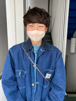 ショート パーマ メンズ yiye 青山所属・無料カットモデル募集 🌱ひょうがのヘアスタイル