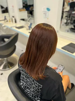 ミディアム 🩷モテ髪＆透明感 🩷ミルクティー🩷のヘアスタイル