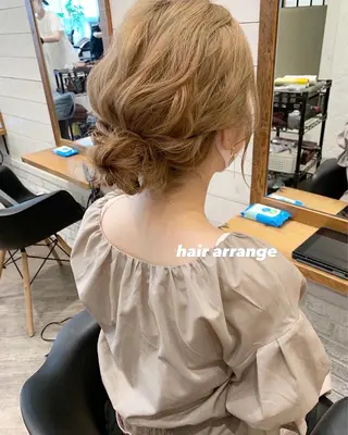 セミロング ヘアアレンジ 🌟アレンジが似合う カラー🌟Rumiのヘアスタイル