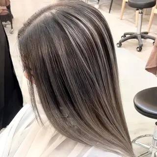 セミロング カラー 縮毛/レイヤー 韓国/橋口のヘアスタイル