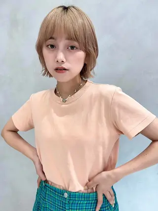 ショート カラー 盛れる韓国ヘア🩰/ 透明感カラー/華のヘアスタイル