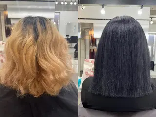 セミロング ヘアアレンジ カラー エクステ LuciA\5900のヘアスタイル