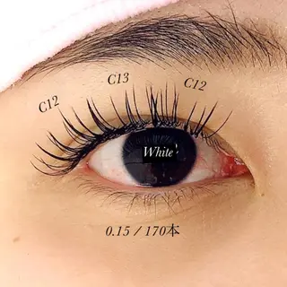 マツエク・マツパ White/マツエク /まつパ/耳つぼのマツエク・マツパデザイン