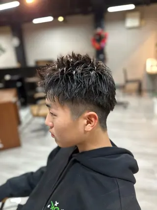 メンズ arika オケシ　リョウダイのヘアスタイル