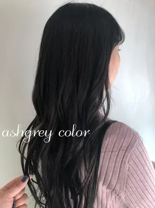 ロング カラー 中村 玲のヘアスタイル