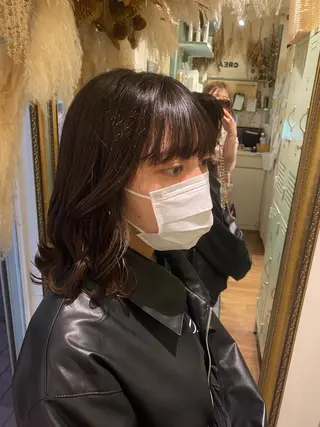 ミディアム 透明感カラー/韓国 ヘア🩶yuri🩵のヘアスタイル