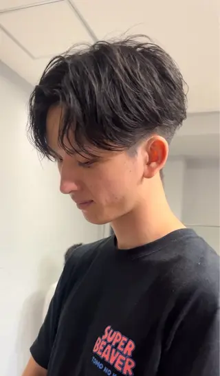 パーマ メンズ 佐々木 楽人のヘアスタイル