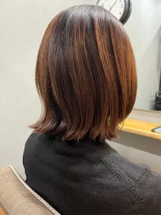 ミディアム カラー パーマ ヘアアレンジ メンズ キッズ ネイル マツエク・マツパ アイブロウ times salon名駅所属・久木原 ゆりのヘアスタイル