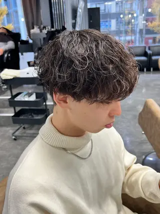 ショート 梅田/メンズ／美容師 パーマ/一色翔のヘアスタイル