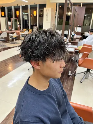 ショート パーマ メンズ AROH  men's cut&men's perm 船橋店所属・🧊メンズ特化🧊 高木航希のヘアスタイル