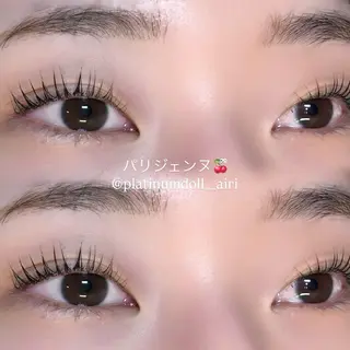 マツエク・マツパ PLATINUM DOLL アイリ💚のマツエク・マツパデザイン