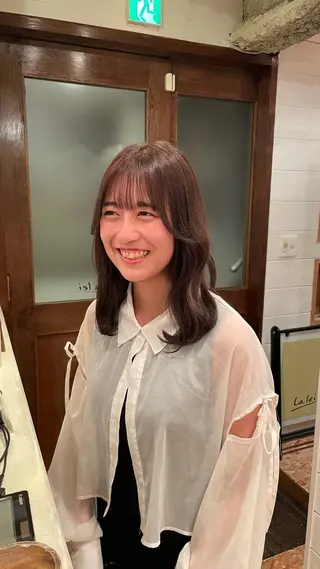 ミディアム ボブ/縮毛矯正/レイ ヤー♡Natsukiのヘアスタイル