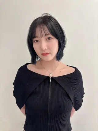 ショート 韓国ボブ/顔周り/べ ージュ/織田百華🎀のヘアスタイル