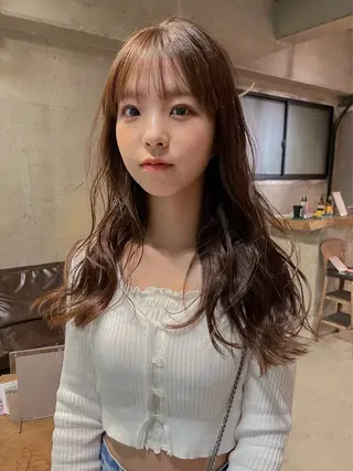 セミロング カラー パーマ/レイヤー 岩山丈一郎のヘアスタイル