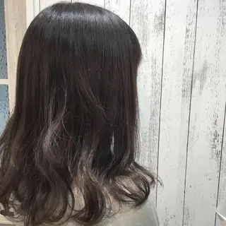 セミロング カラー パーマ 金崎 新吾のヘアスタイル
