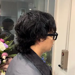 パーマ メンズ aura所属・カラー/メンズパーマ 岩角昂音のヘアスタイル