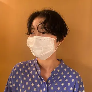 ショート パーマ Aust hair Stella新宿所属・Yuki☺︎パーマ レイヤーカットのヘアスタイル