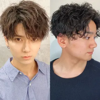 パーマ メンズ 四至本 美裕のヘアスタイル