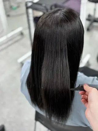 ロング カラー 韓国風暗髪ヘア🤍 🫧MIREIのヘアスタイル