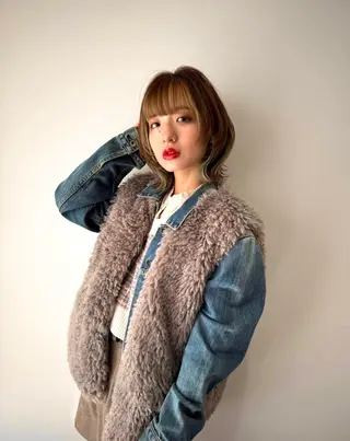 ミディアム 大西 杏依のヘアスタイル