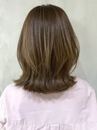 ミディアム カラー パーマ ヘアアレンジ ITbyALBUM 藤沢店のヘアスタイル