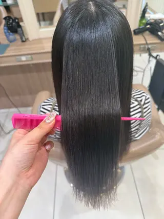 ミディアム パーマ 韓国ヘアメイク🎀/ 縮毛矯正✨山本媛香のヘアスタイル