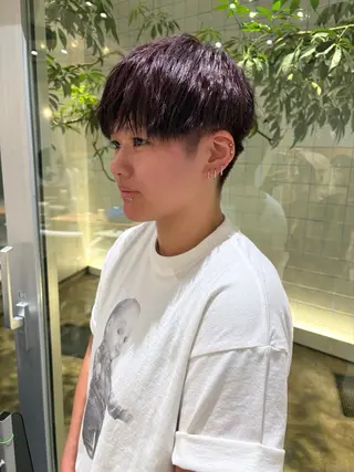 ショート カラー Rohe by DECO所属・maaya /ブリーチ/縮毛矯正のヘアスタイル