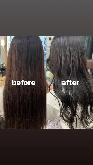 ロング カラー 艶 ケアブリーチ 🎀🩵RISAのヘアスタイル