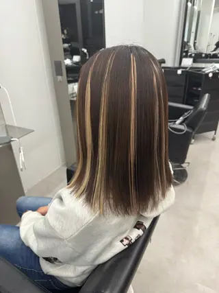 セミロング エクステ/ベージュ 韓国ヘア/KENTAのヘアスタイル