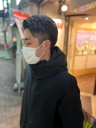 ミディアム ヒロ銀座バーバーショップ難波店所属・縮毛矯正/パーマ 宮河 惇💈のヘアスタイル