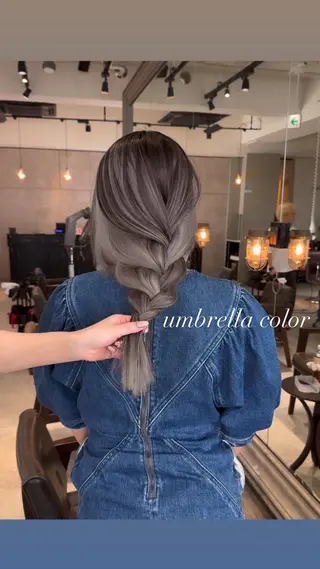 セミロング カラー 💜ハイトーン💛 マジカルかいちゃんのヘアスタイル