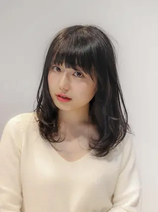 セミロング ヘアアレンジ 髪質改善🌈縮毛矯正 荻原　達矢のヘアスタイル