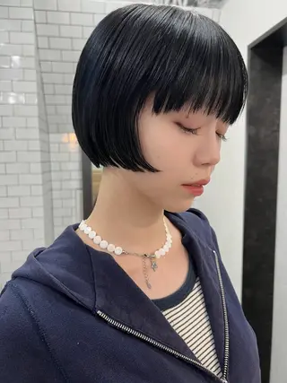 ショート 紙屋町ショート /ボブ　パーマ河内蓮のヘアスタイル