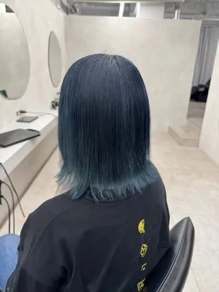 ミディアム 🌟YUYA/寒色/ エクステ/ハイトーンのヘアスタイル